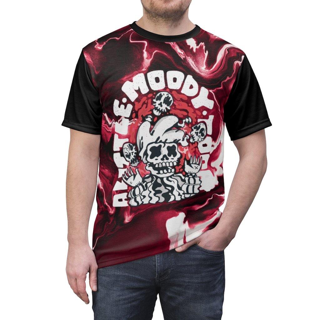 A Little Moody Today Skulls and Blood Unisex Tee - Image 2