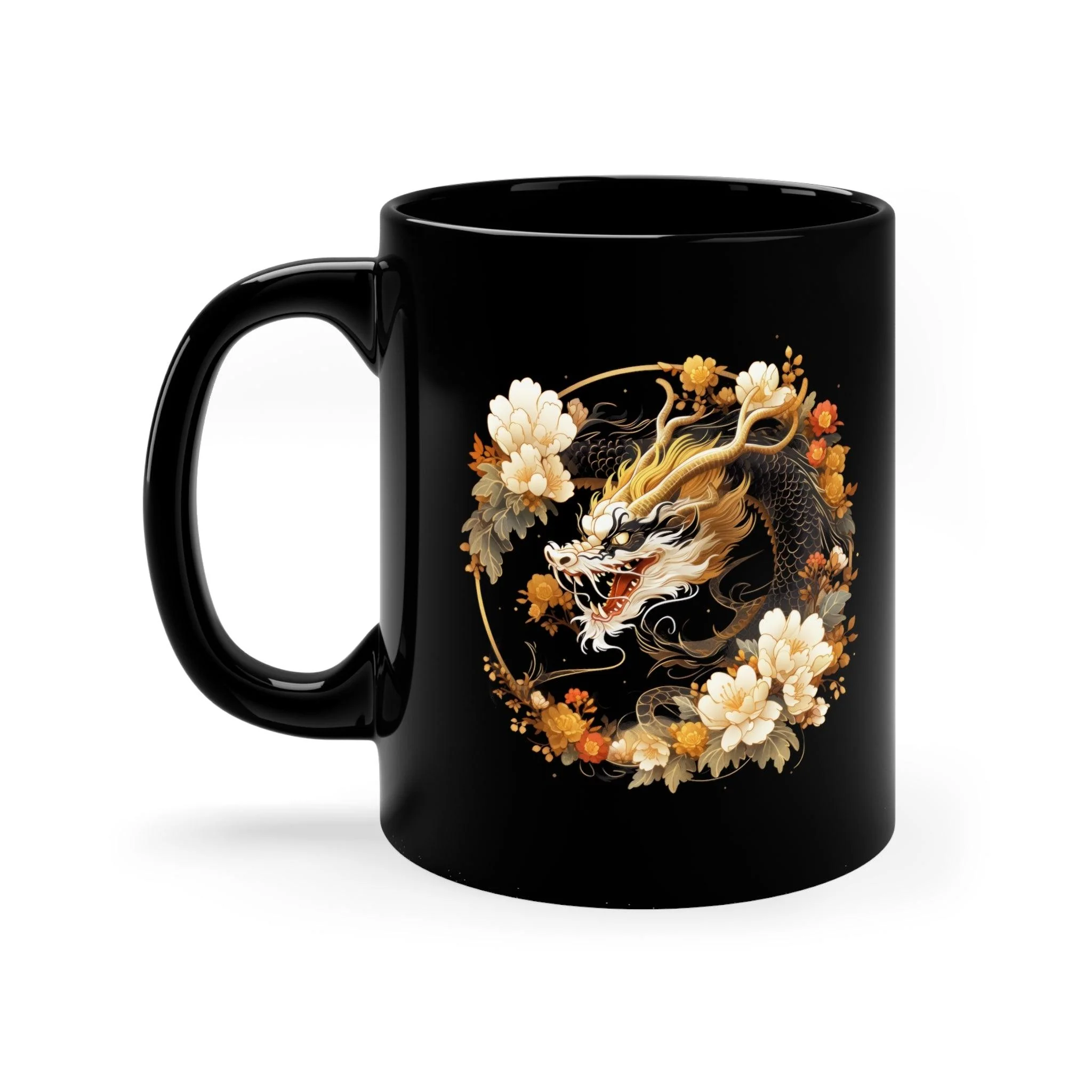 Ancient Dragon Spirit 11oz Black Mug - Image 3