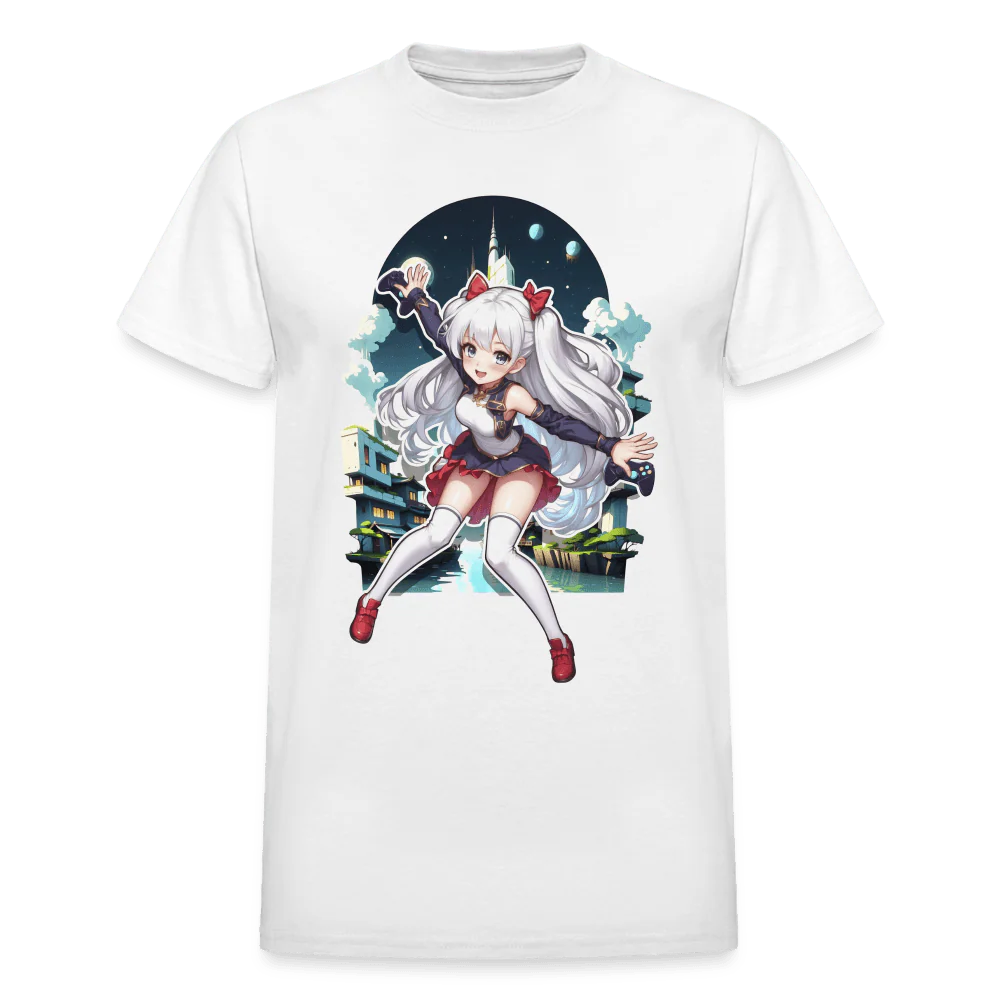 Anime Gamer Girl Magical Powerup T-Shirt - Image 3