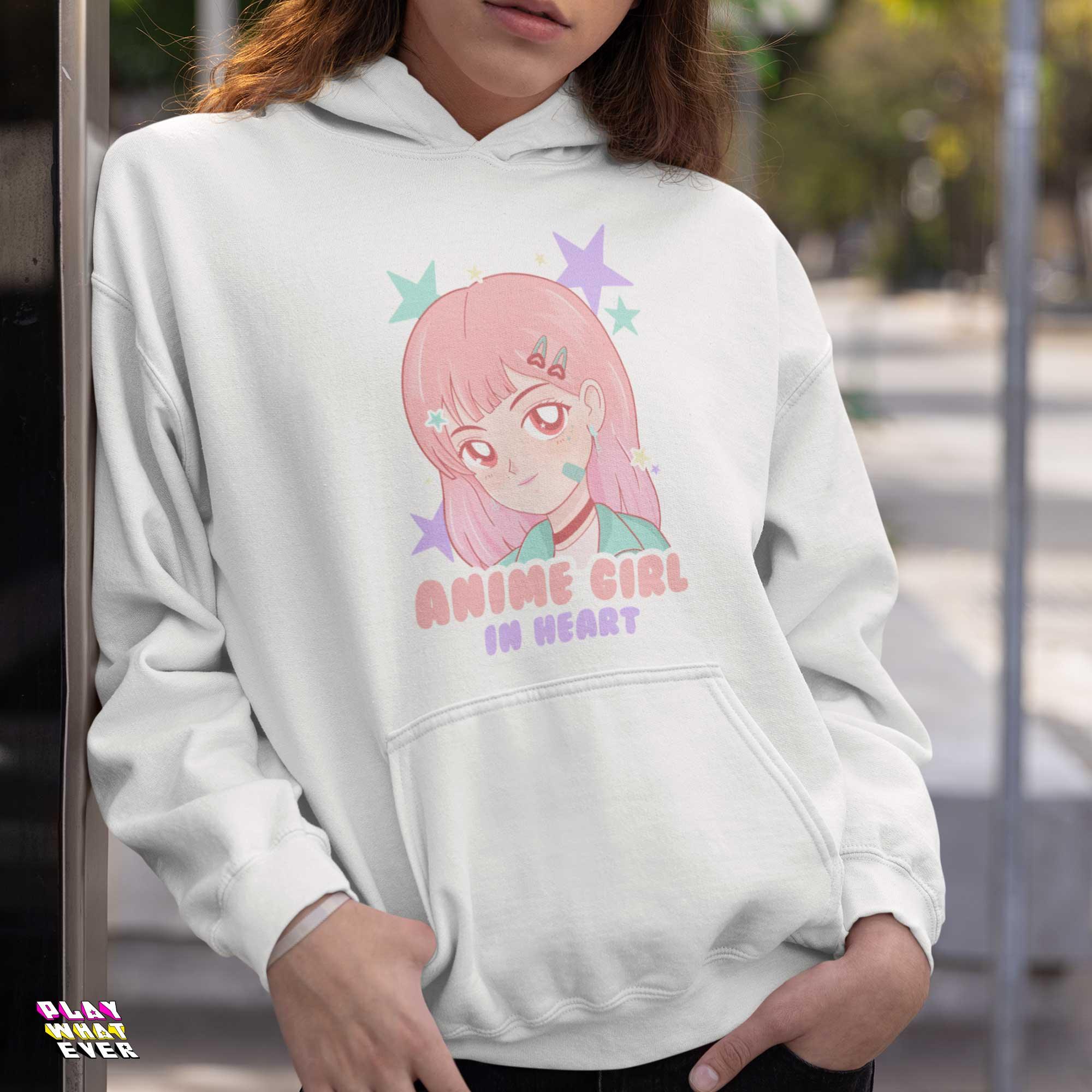 Anime Girl In Heart Cute Hoodie - Image 3