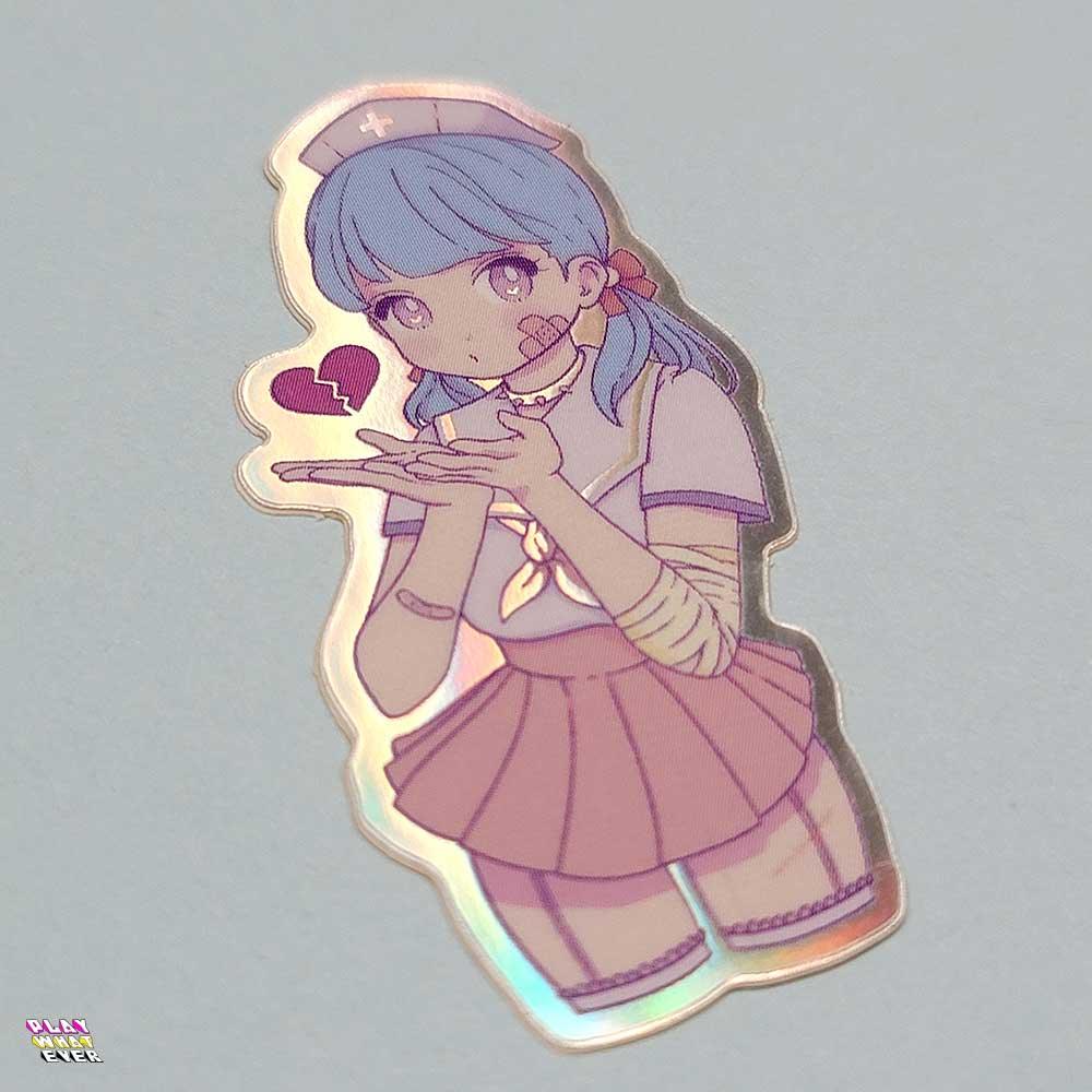 Anime Girl Nurse Waterproof Glitter Vinyl Sticker - Image 5