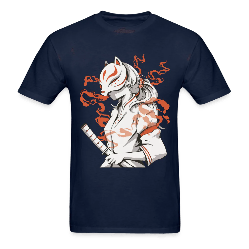 Anime Kitsune Ghost Samurai T-Shirt - Image 5