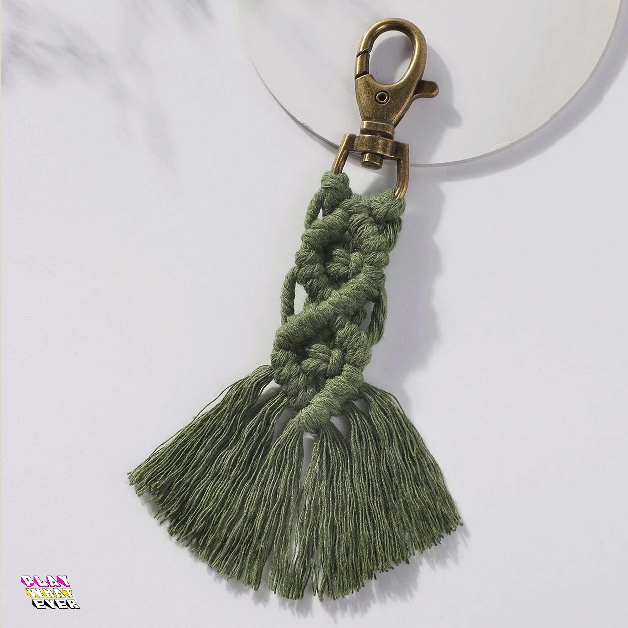 Boho Braided Tassel Knotted Keychain