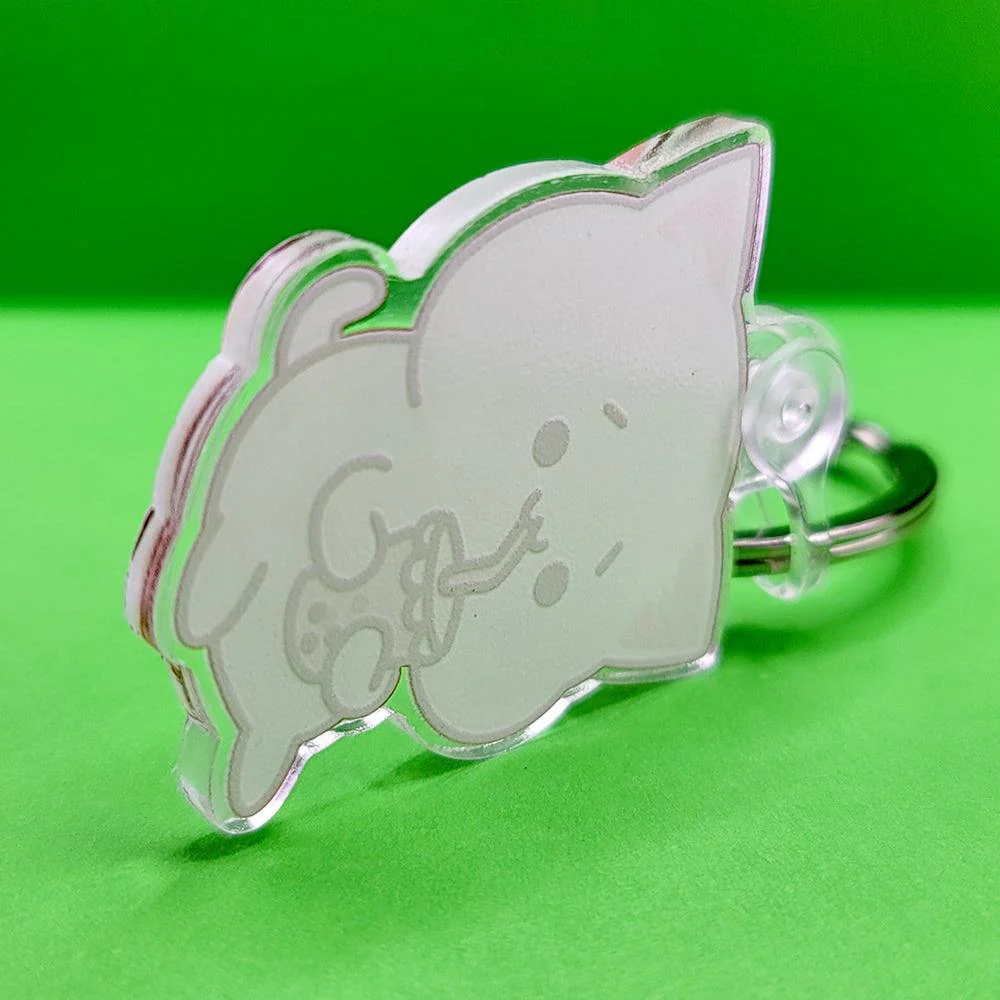 Bubble Tea Boba Cat Cute Acrylic Keychain - Image 3