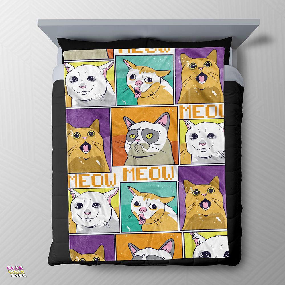 Cat Expressions Humor Funny Cat Blanket - Image 2