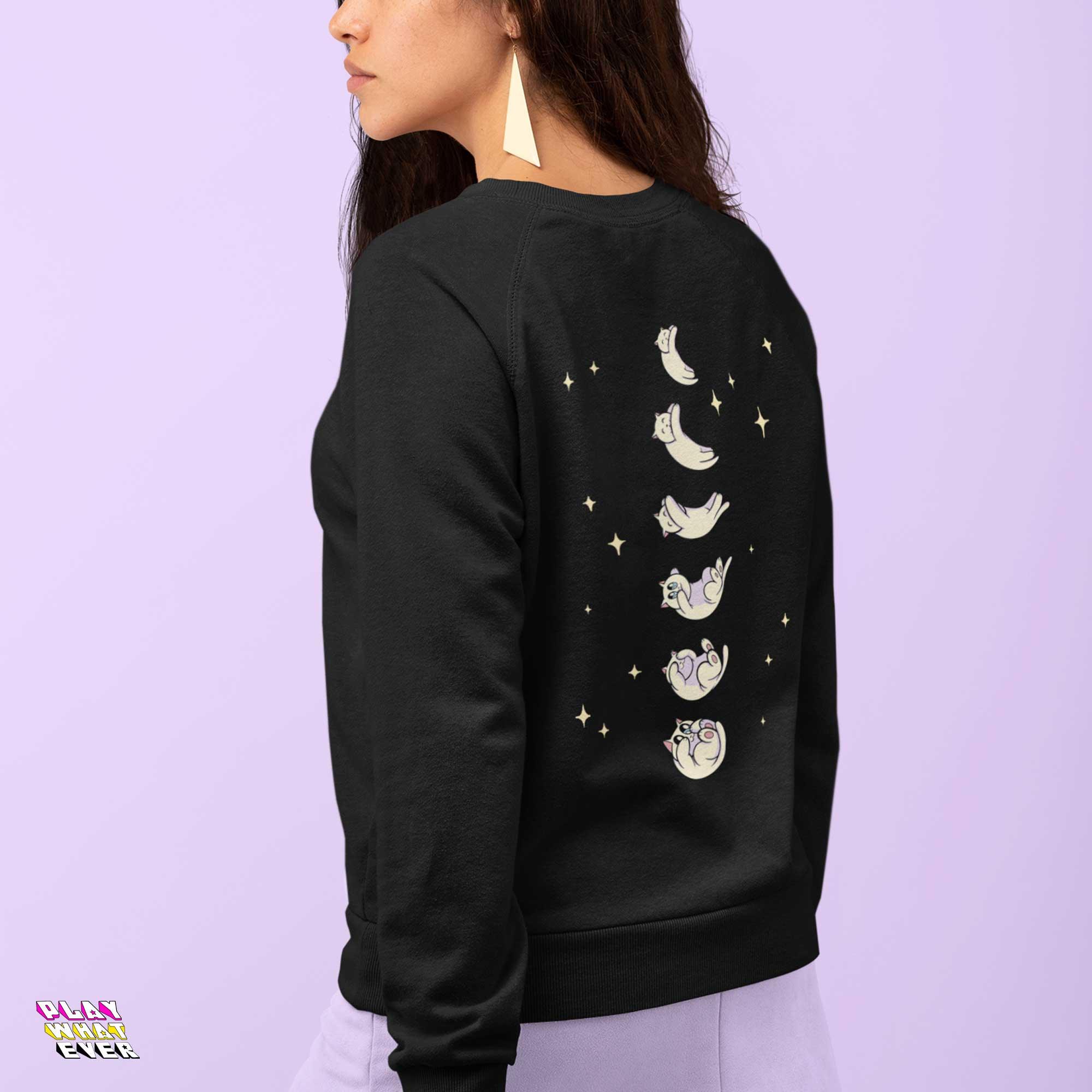 Cat Moon Phases Unisex Sweatshirt - Image 3