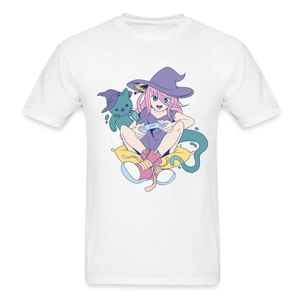 Cat Witch vs Cat Ghost T-Shirt - Image 3