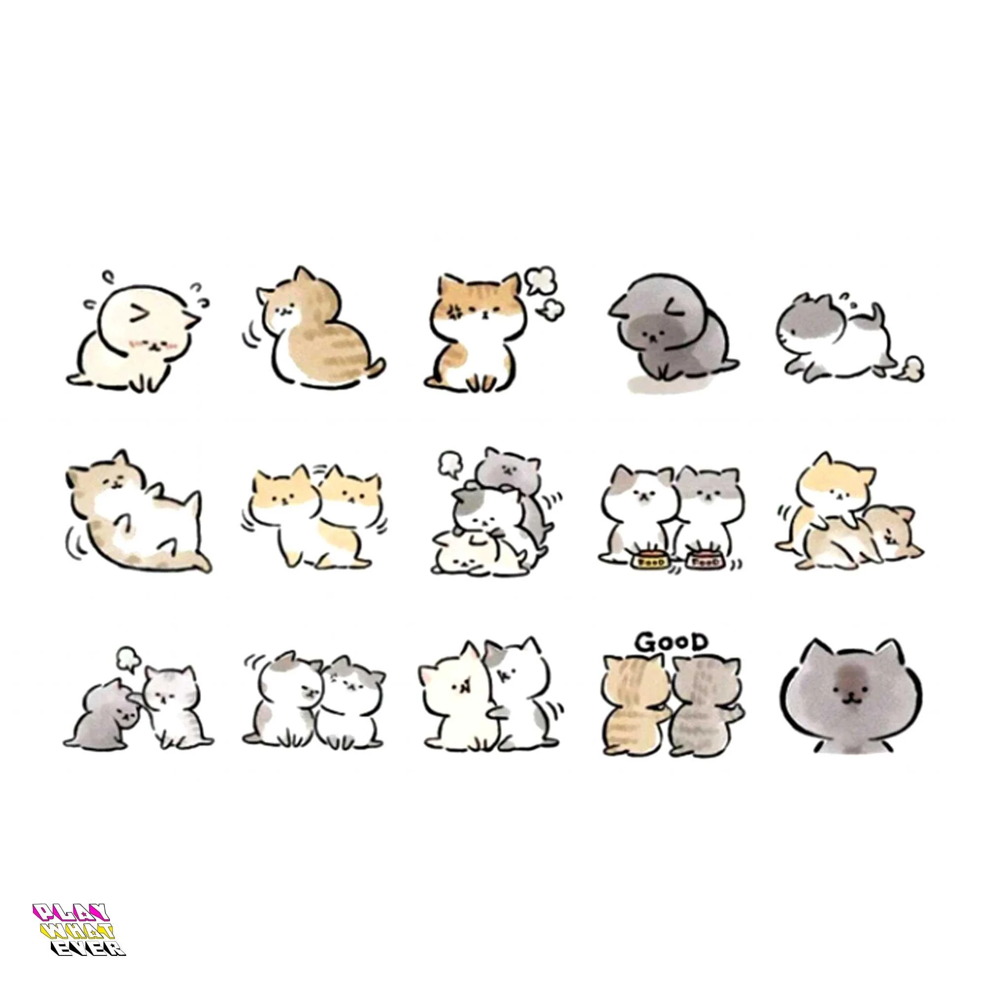 Cat's Life Can Be Tough Funny Sticker Pack - Image 2