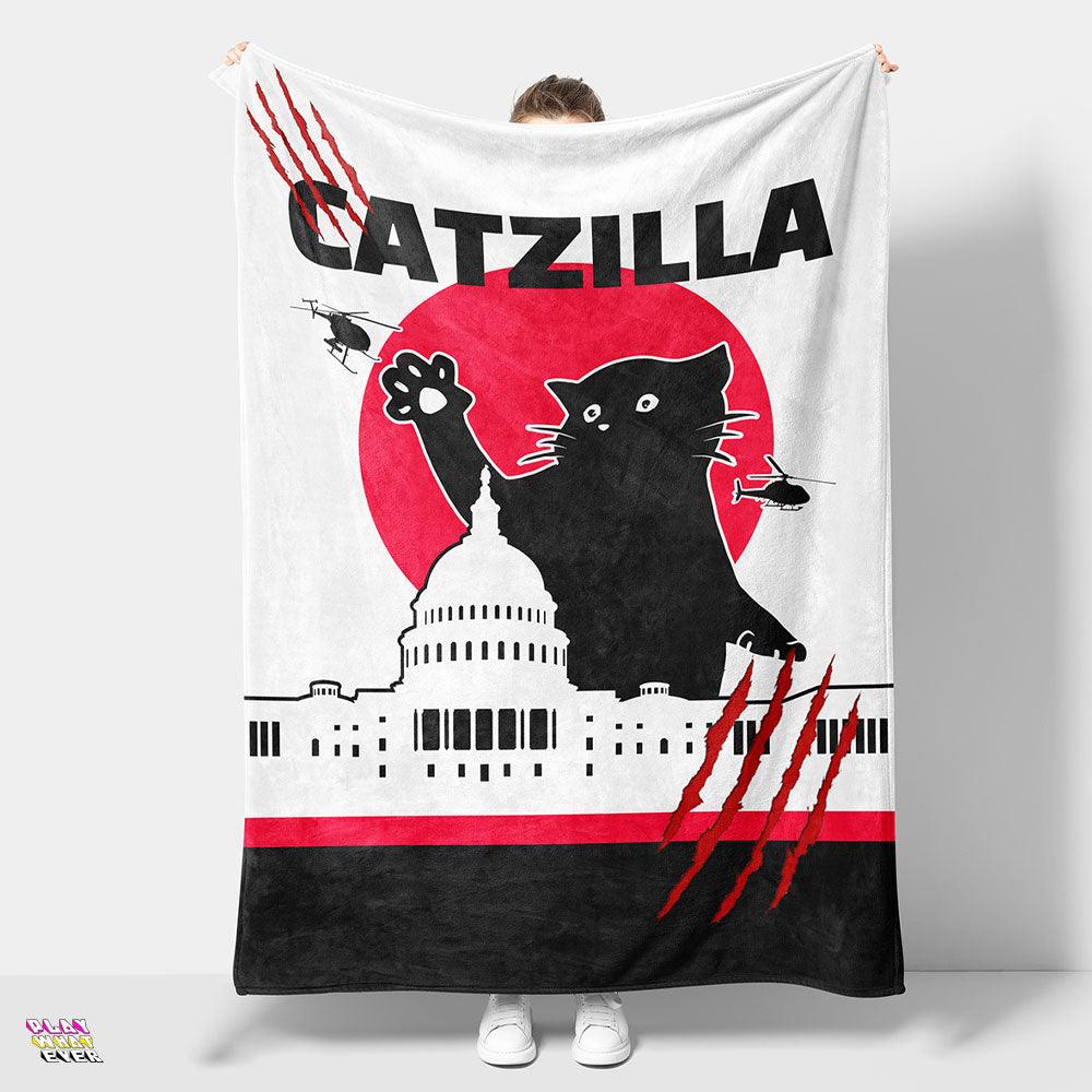 Catzilla Terror Halloween Blanket