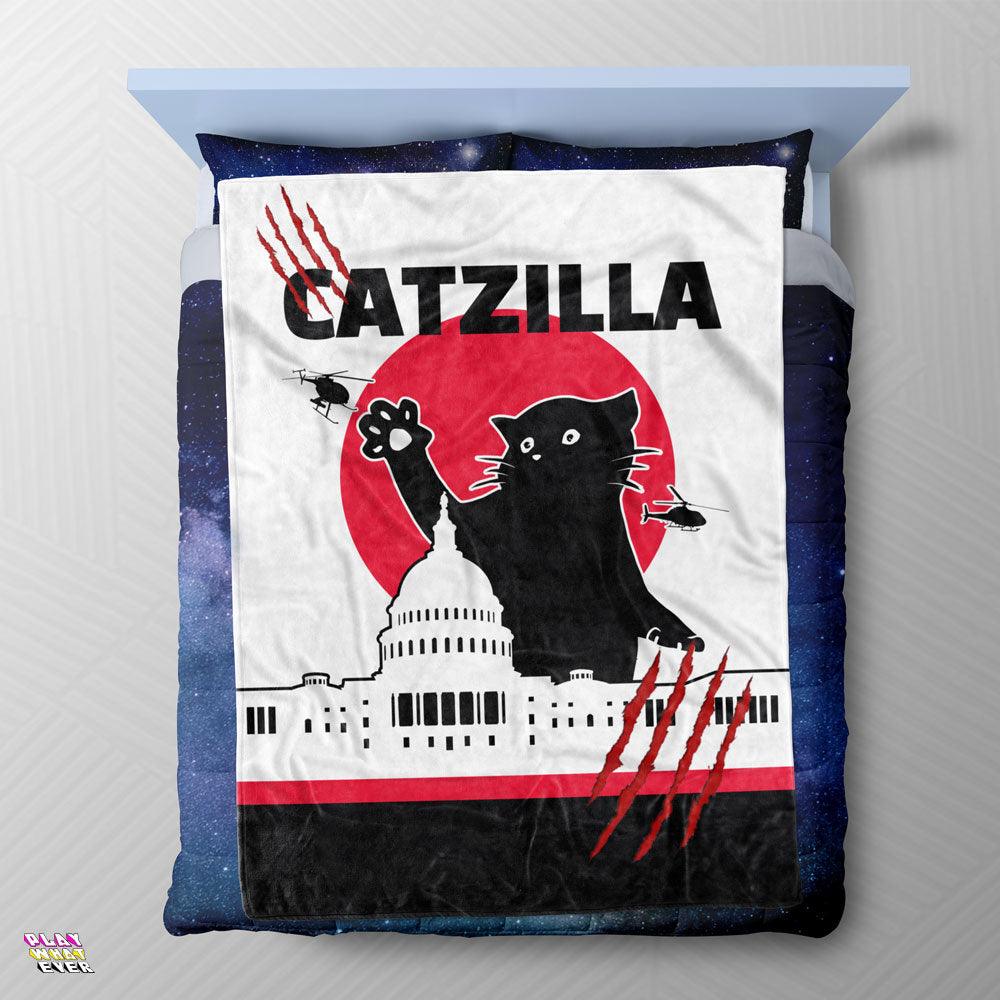 Catzilla Terror Halloween Blanket - Image 2