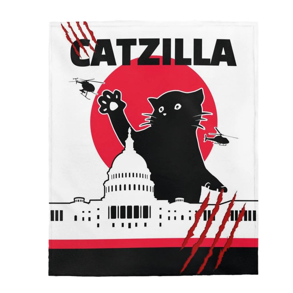 Catzilla Terror Halloween Blanket - Image 6