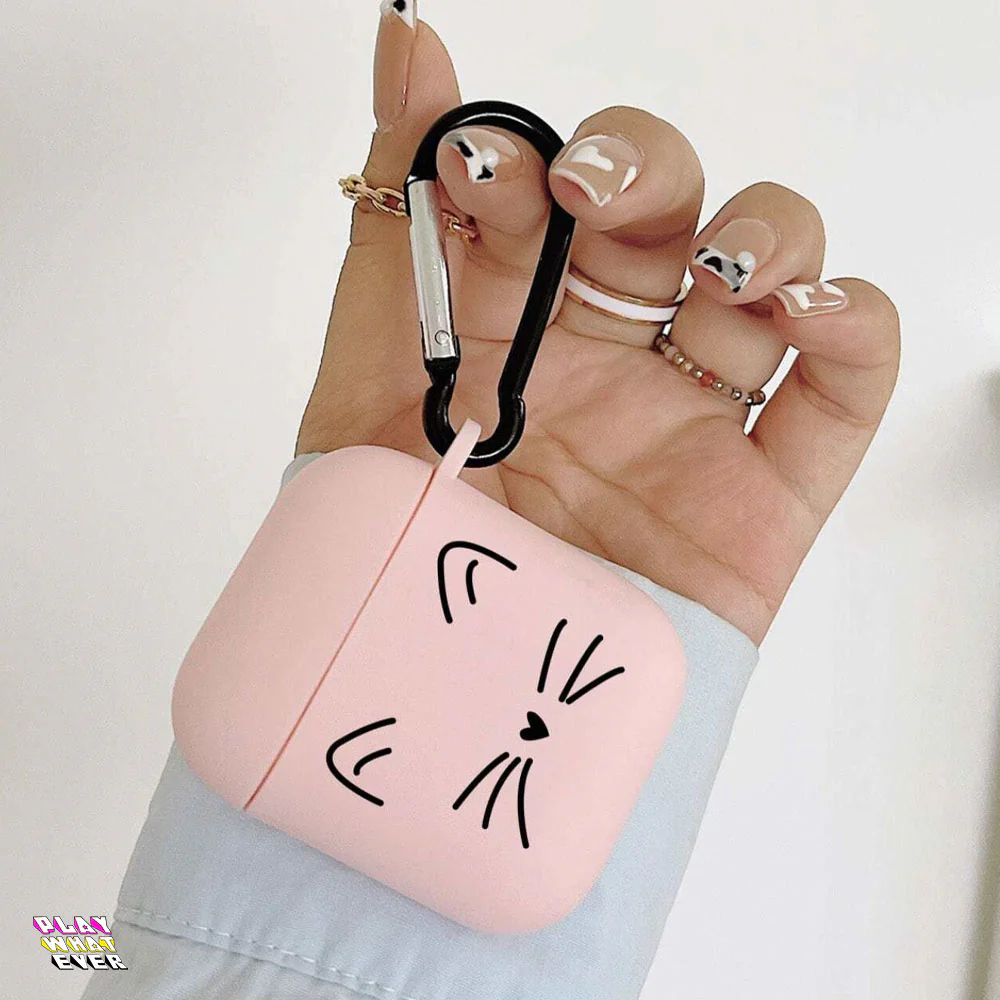 Chic Cat Pattern AirPods Case – Cute and Protective Accessory - Image 5