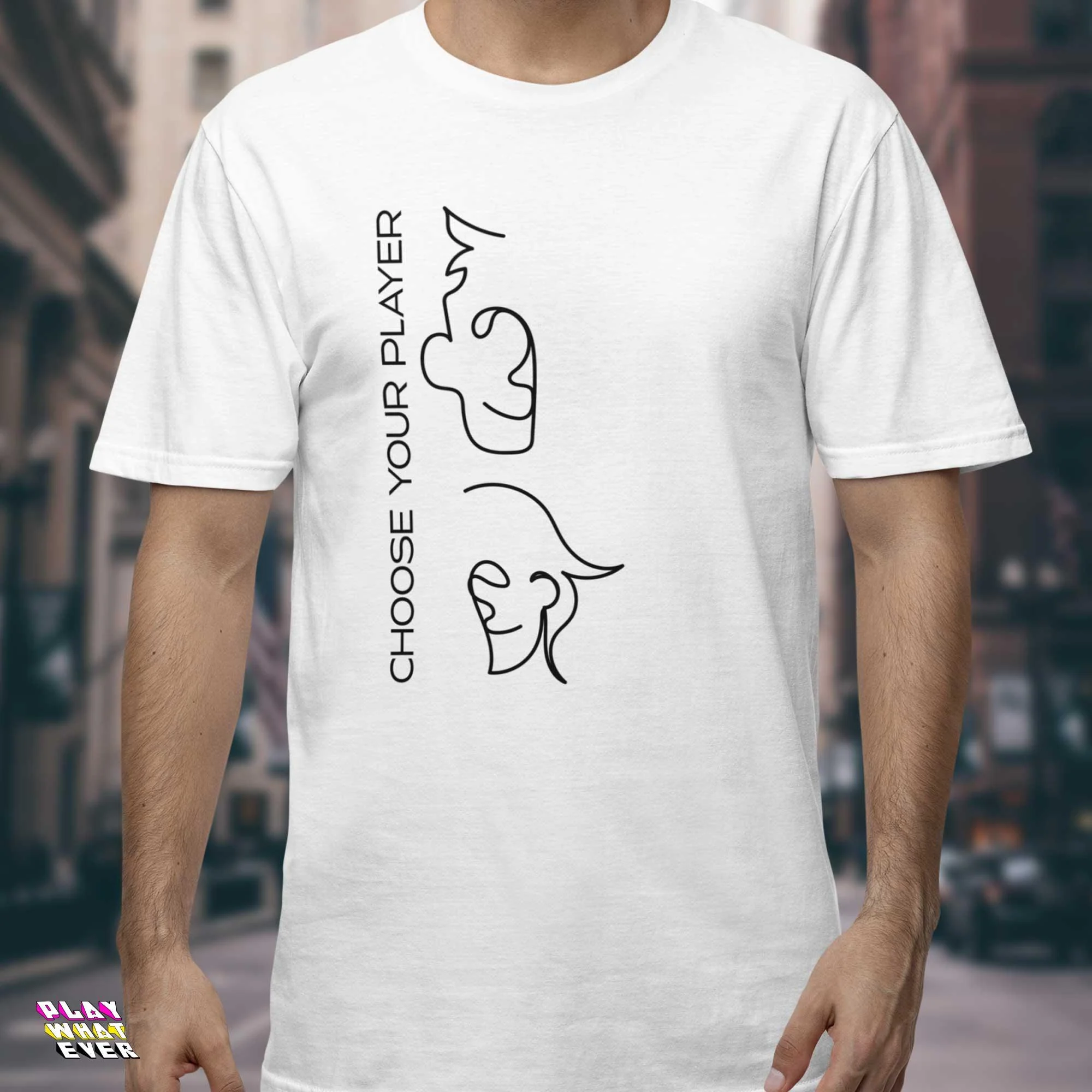Choose Your Player Abstract Art T-Shirt - Image 2