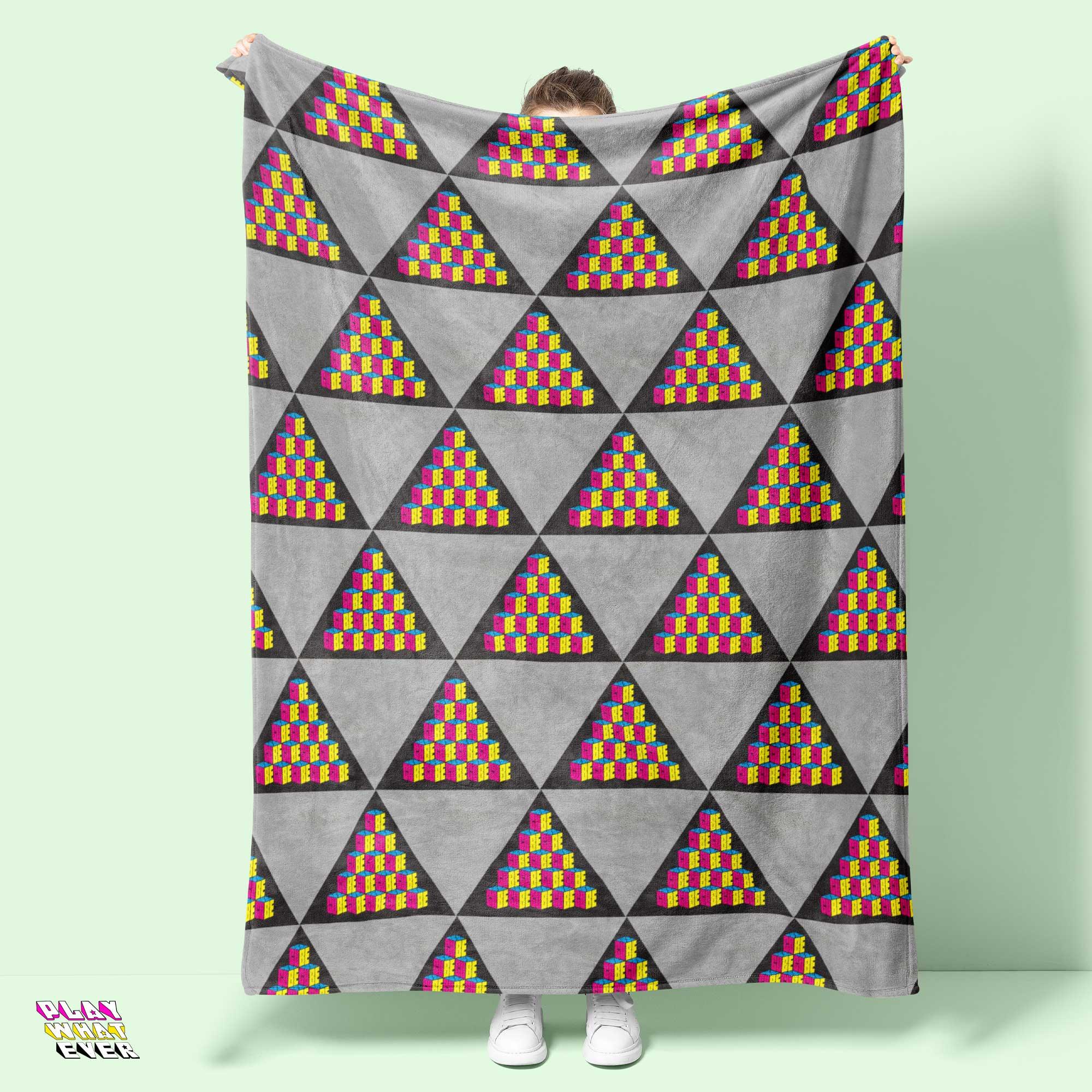 Cube Velveteen Plush Blanket