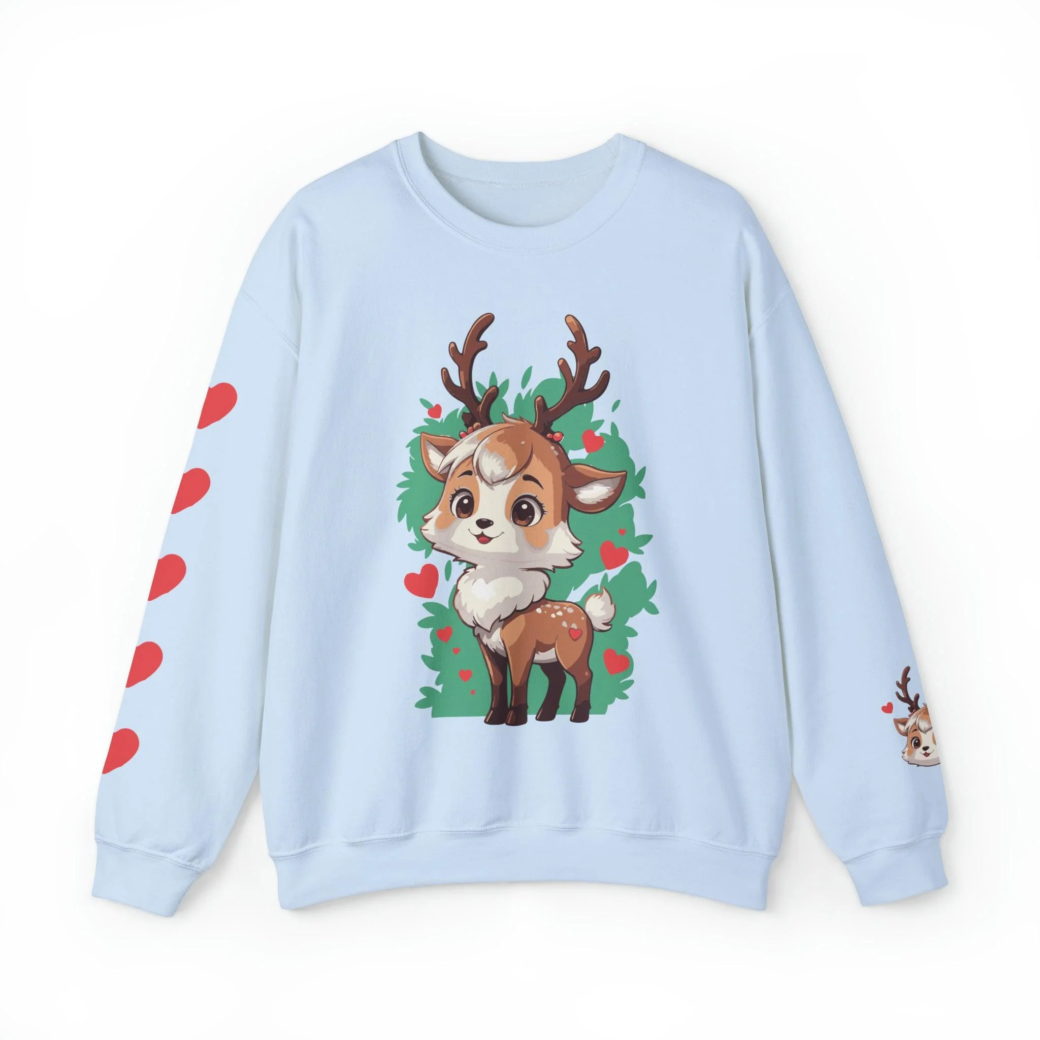 Cute Christmas Anime Reindeer Sweatshirt - Image 5