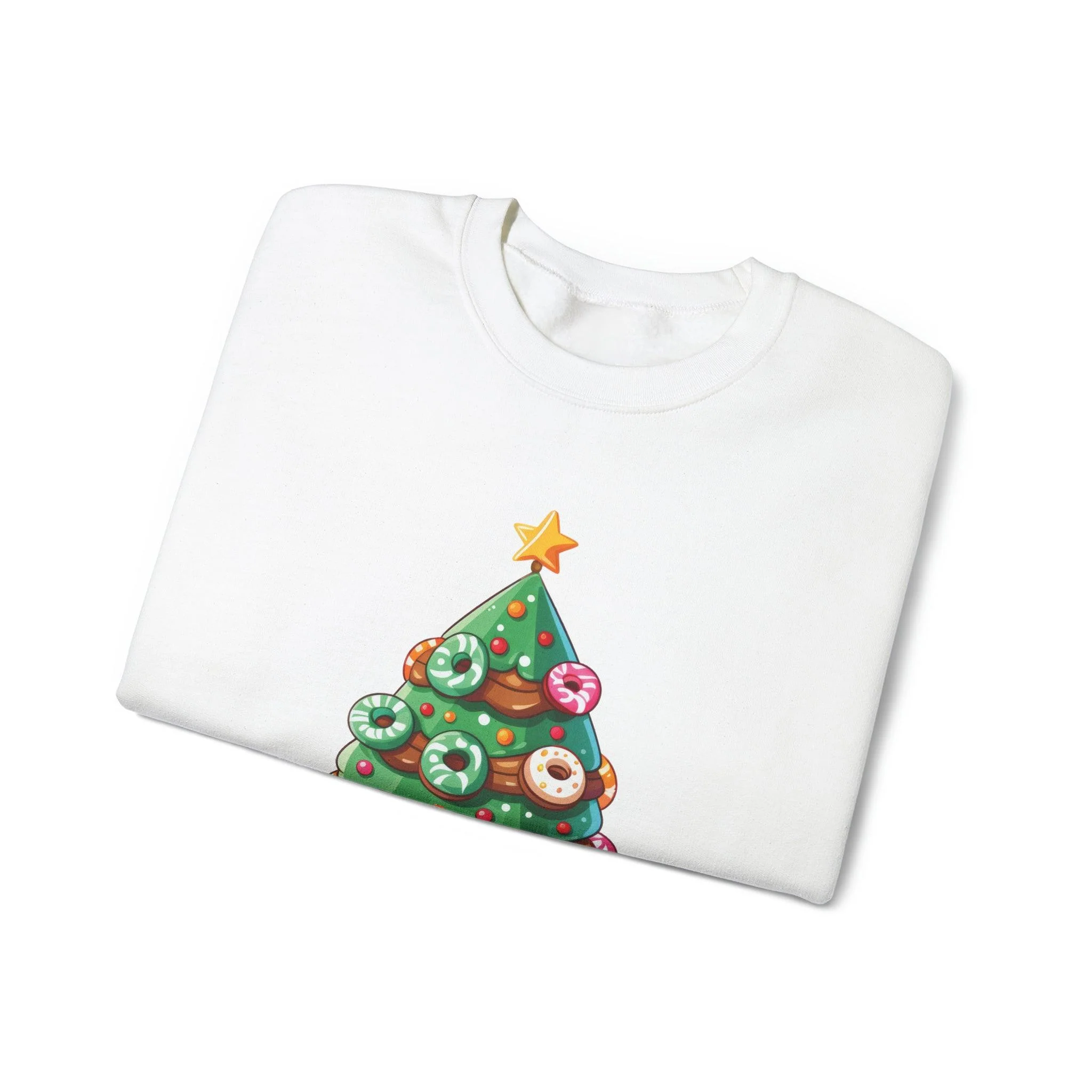 Donut Christmas Tree Holiday Sweatshirt - Image 4
