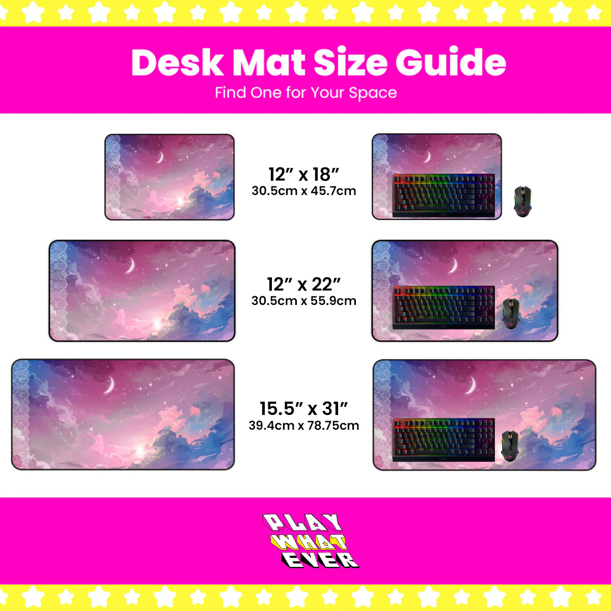 Dreamcore Starfall Desk Mat (3 Sizes) - Image 4