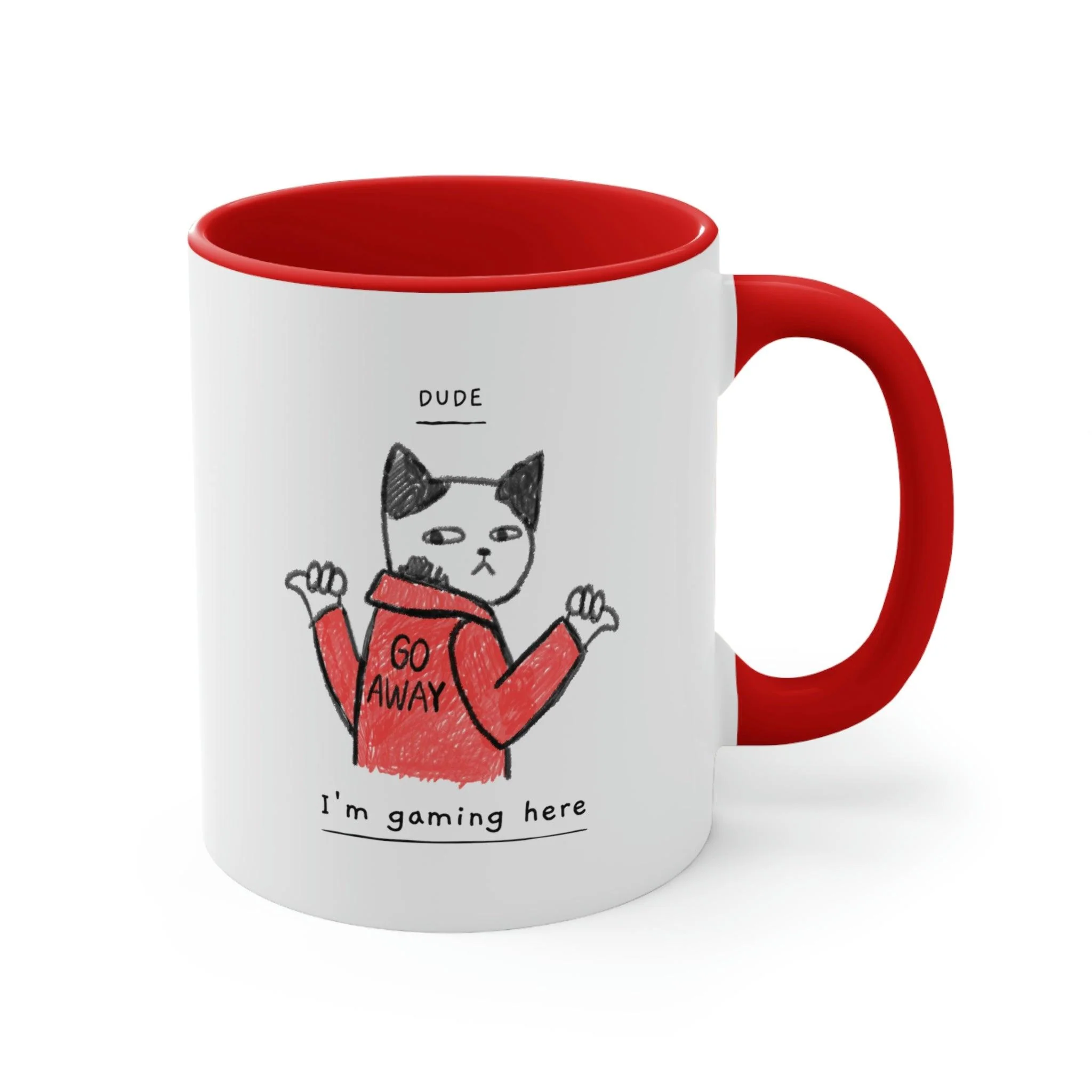 Dude, I'm Gaming Here Colored 11oz Gamer Mug - Image 3