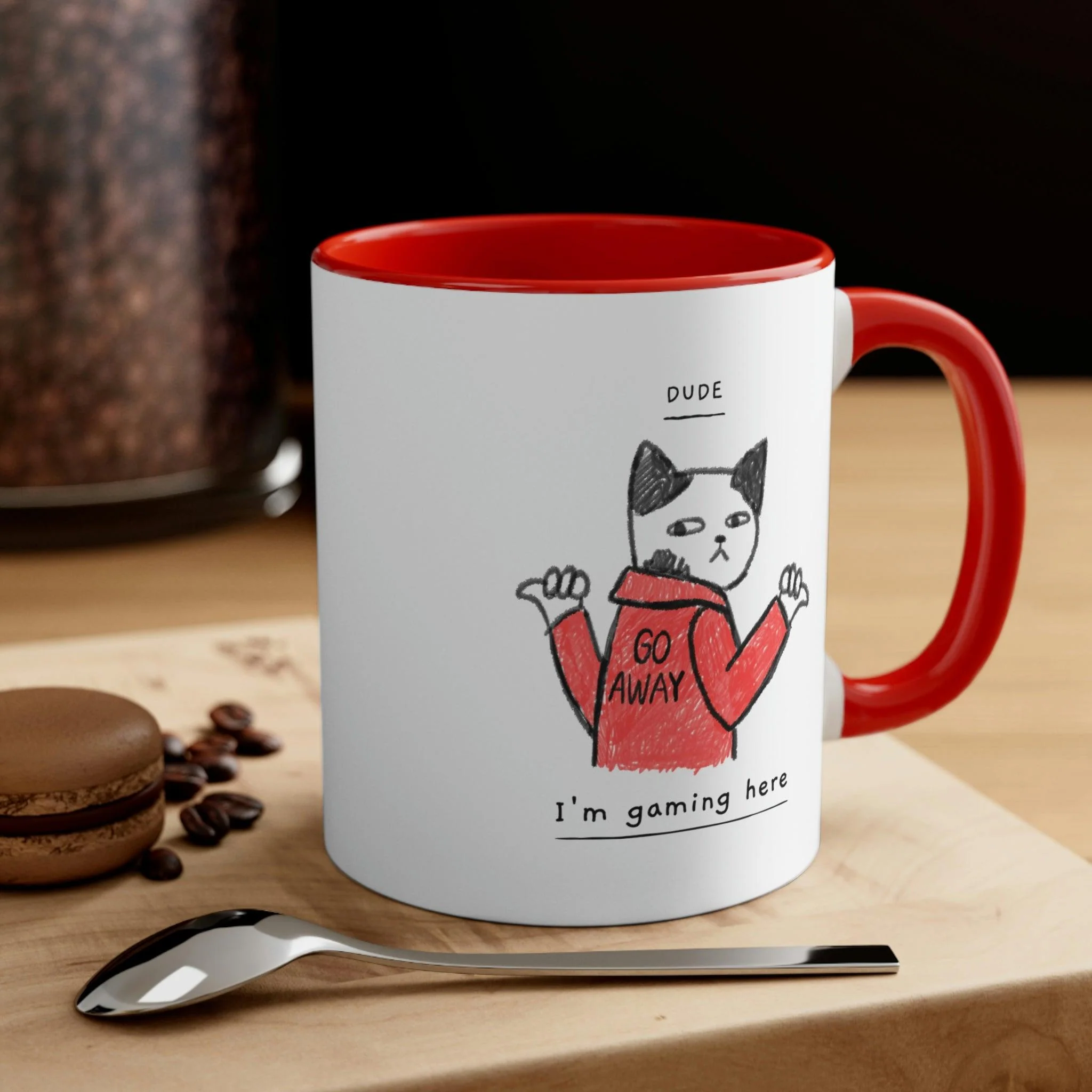 Dude, I'm Gaming Here Colored 11oz Gamer Mug - Image 4