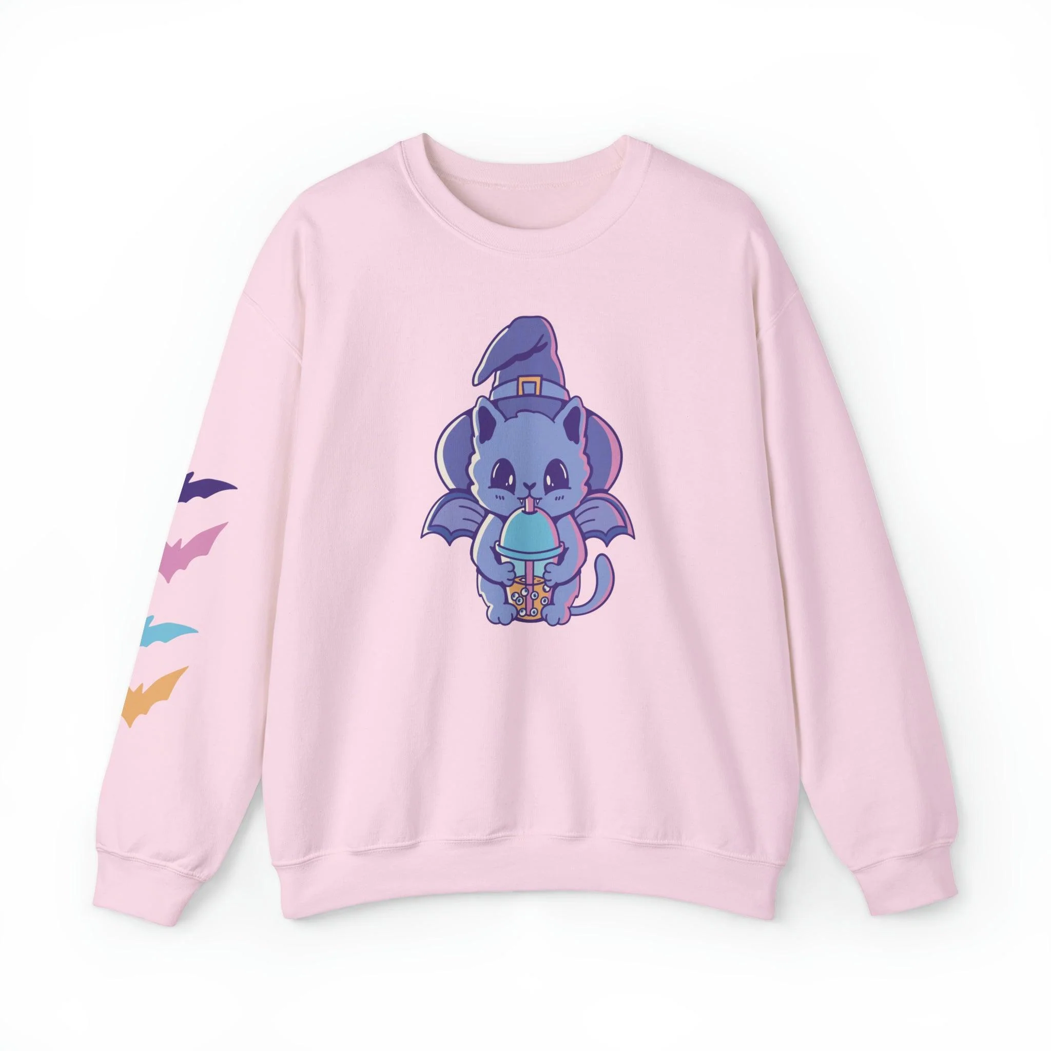 Eyeball Bubble Tea Witch Cat Sweatshirt - Image 5