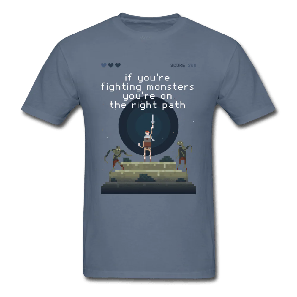 Fight Monsters Classic RPG Gaming T-Shirt
