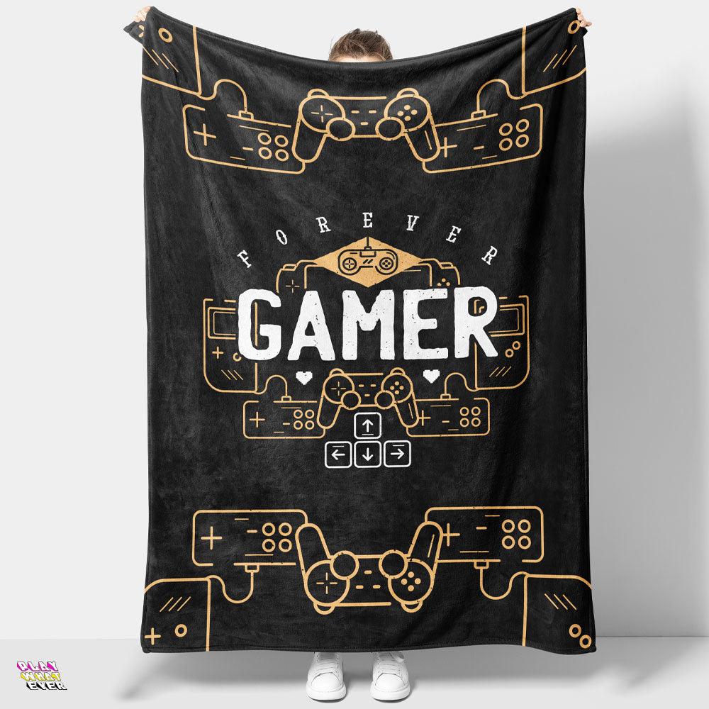 Forever Gamer Vintage Style Velveteen Plush Blanket