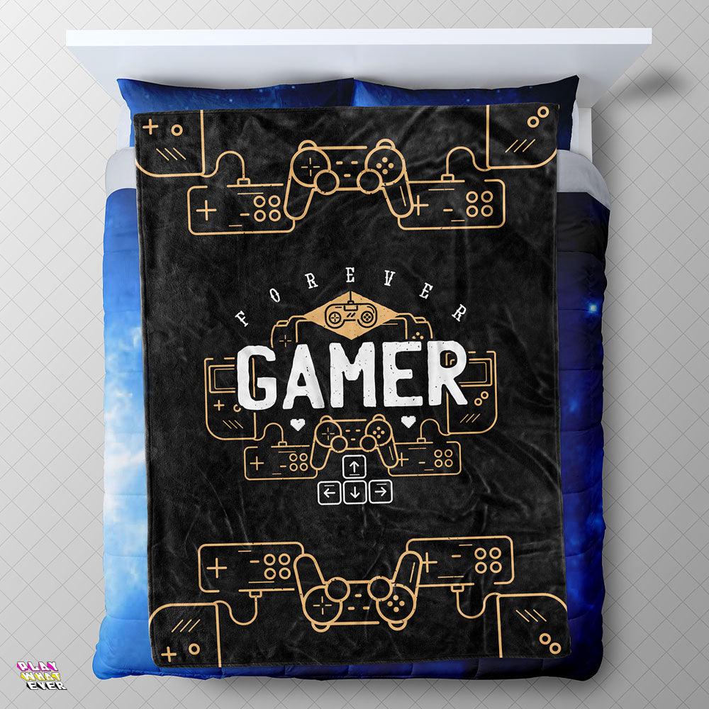 Forever Gamer Vintage Style Velveteen Plush Blanket - Image 2