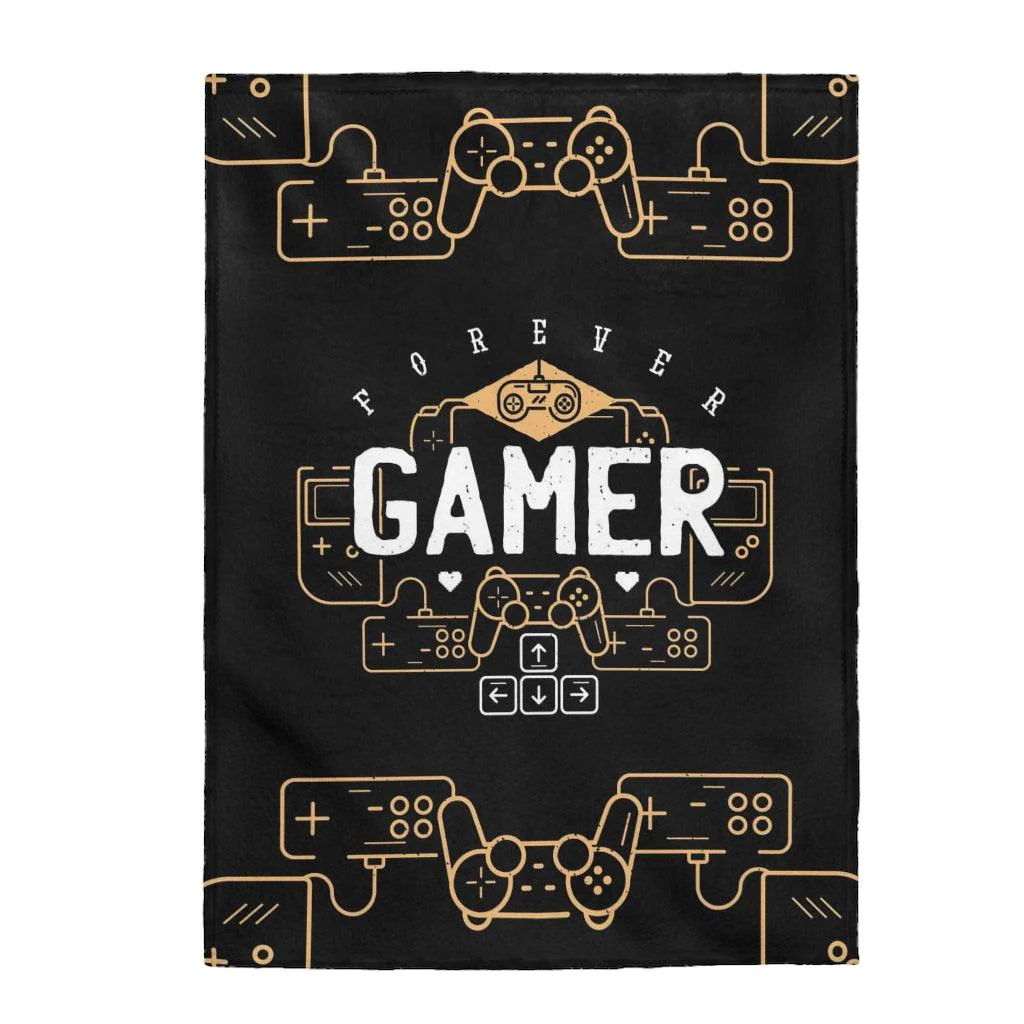 Forever Gamer Vintage Style Velveteen Plush Blanket - Image 5