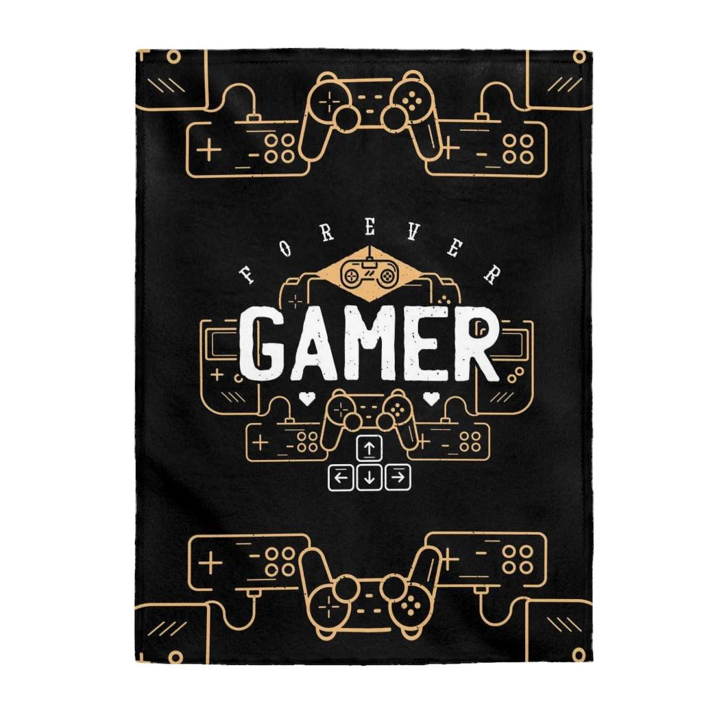 Forever Gamer Vintage Style Velveteen Plush Blanket - Image 6