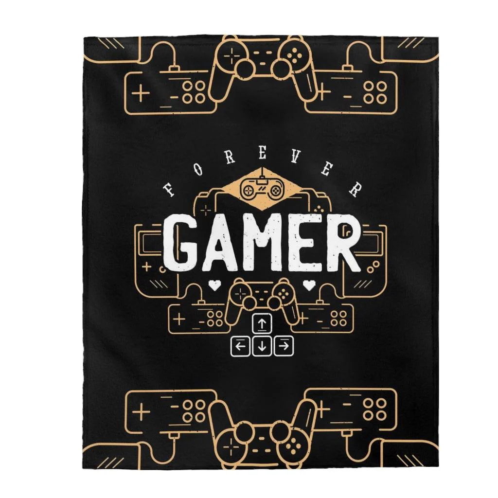 Forever Gamer Vintage Style Velveteen Plush Blanket - Image 7