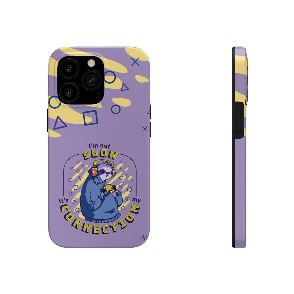 Funny Sloth Gaming Connection Problems Tough Phone Case - Image 5