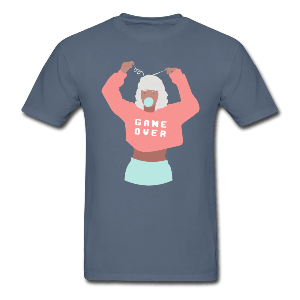 Game Over Bubble Gum Girl Ultra Cotton Unisex Gamer T-Shirt - Image 5
