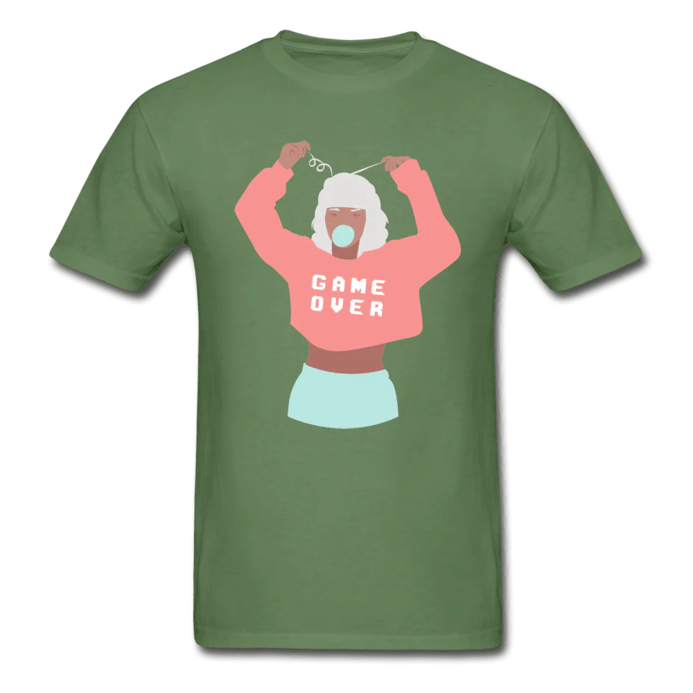 Game Over Bubble Gum Girl Ultra Cotton Unisex Gamer T-Shirt - Image 6