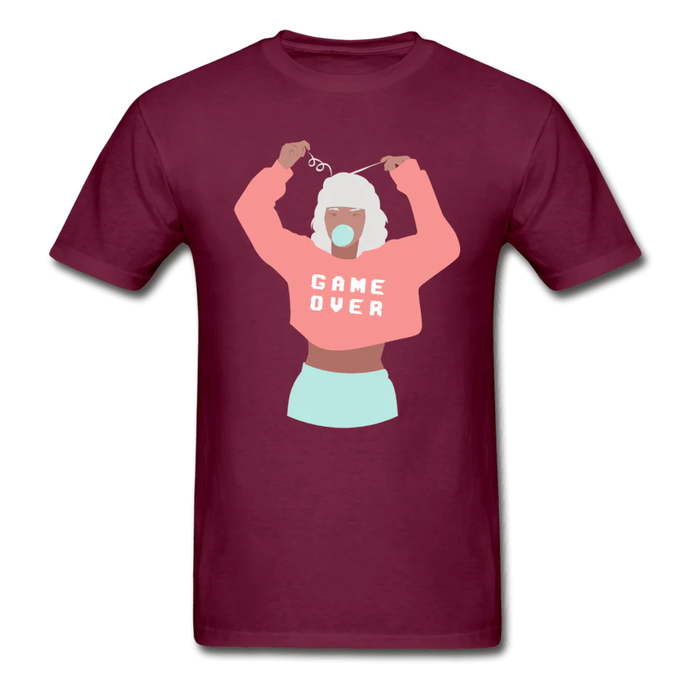 Game Over Bubble Gum Girl Ultra Cotton Unisex Gamer T-Shirt - Image 7