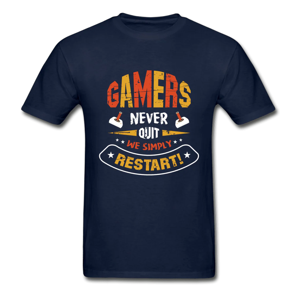 Gamers Never Quit We Simply Restart Ultra Cotton T-Shirt - Image 5