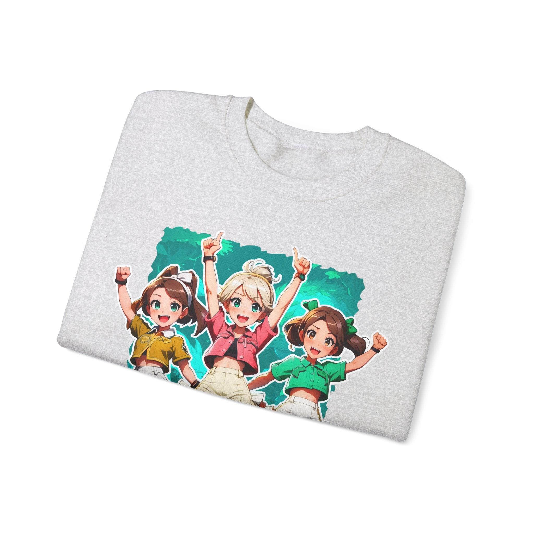 It's Go Time! Anime Girls Cheerful Sweatshirt - Image 13