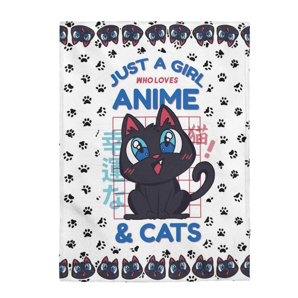 Just a Girl That Loves Anime & Cats Blanket - Image 7