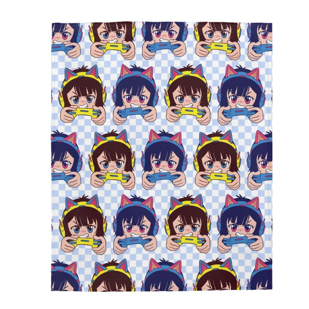 Kawaii Gamer Girl Cat Headphones Blanket - Image 6