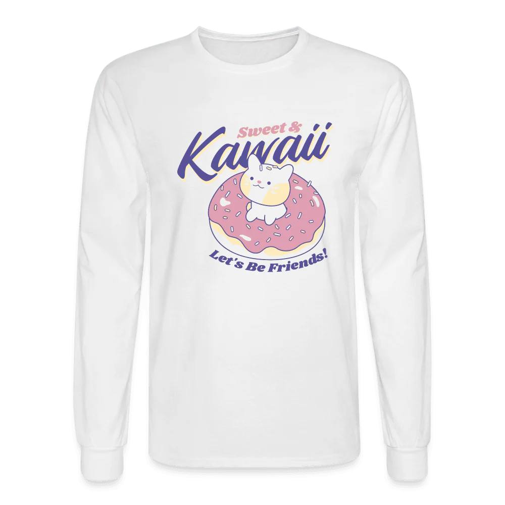 Let's Be Friends Meow Kawaii Long Sleeve T-Shirt