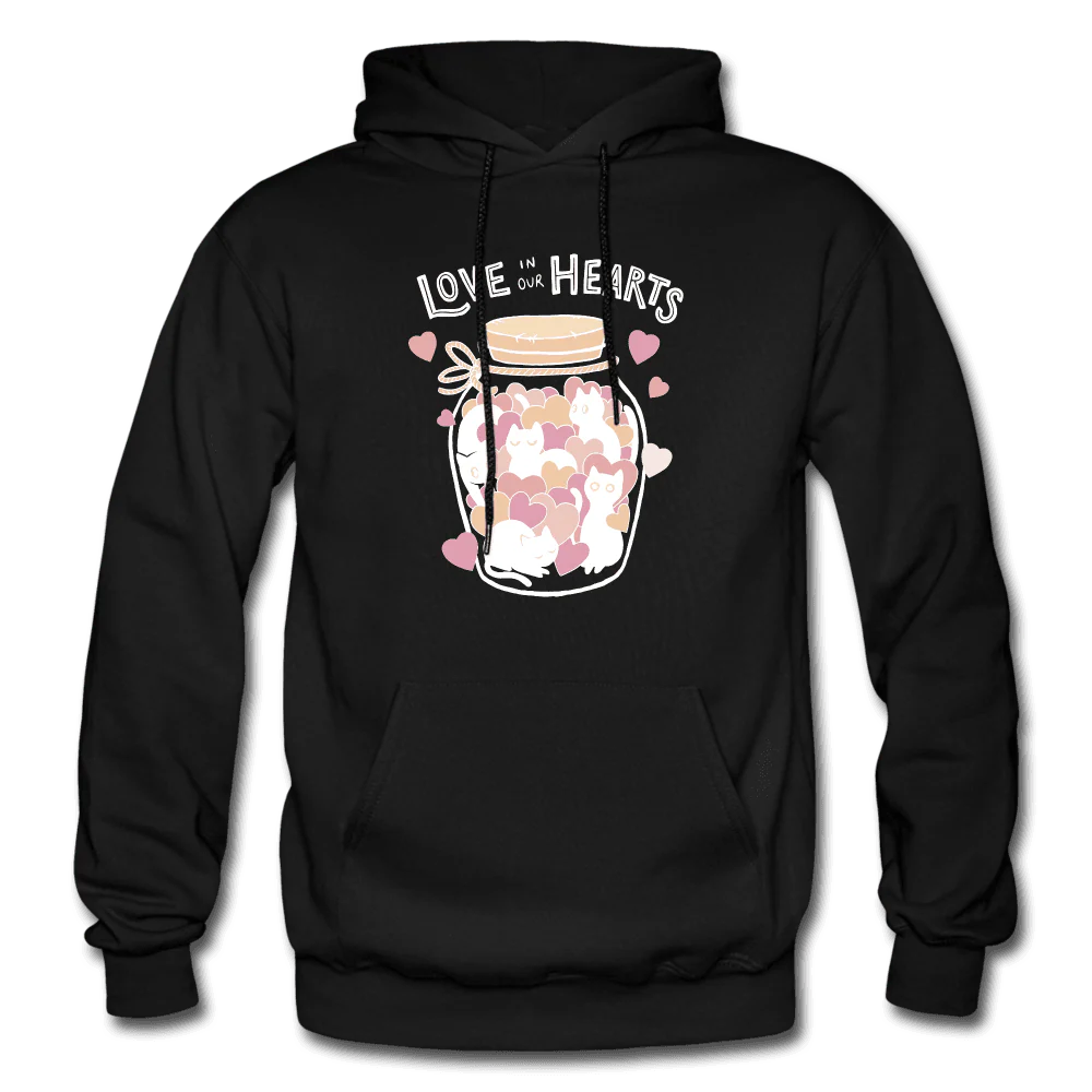 Love in Our Hearts Cute Cat Jar Hoodie