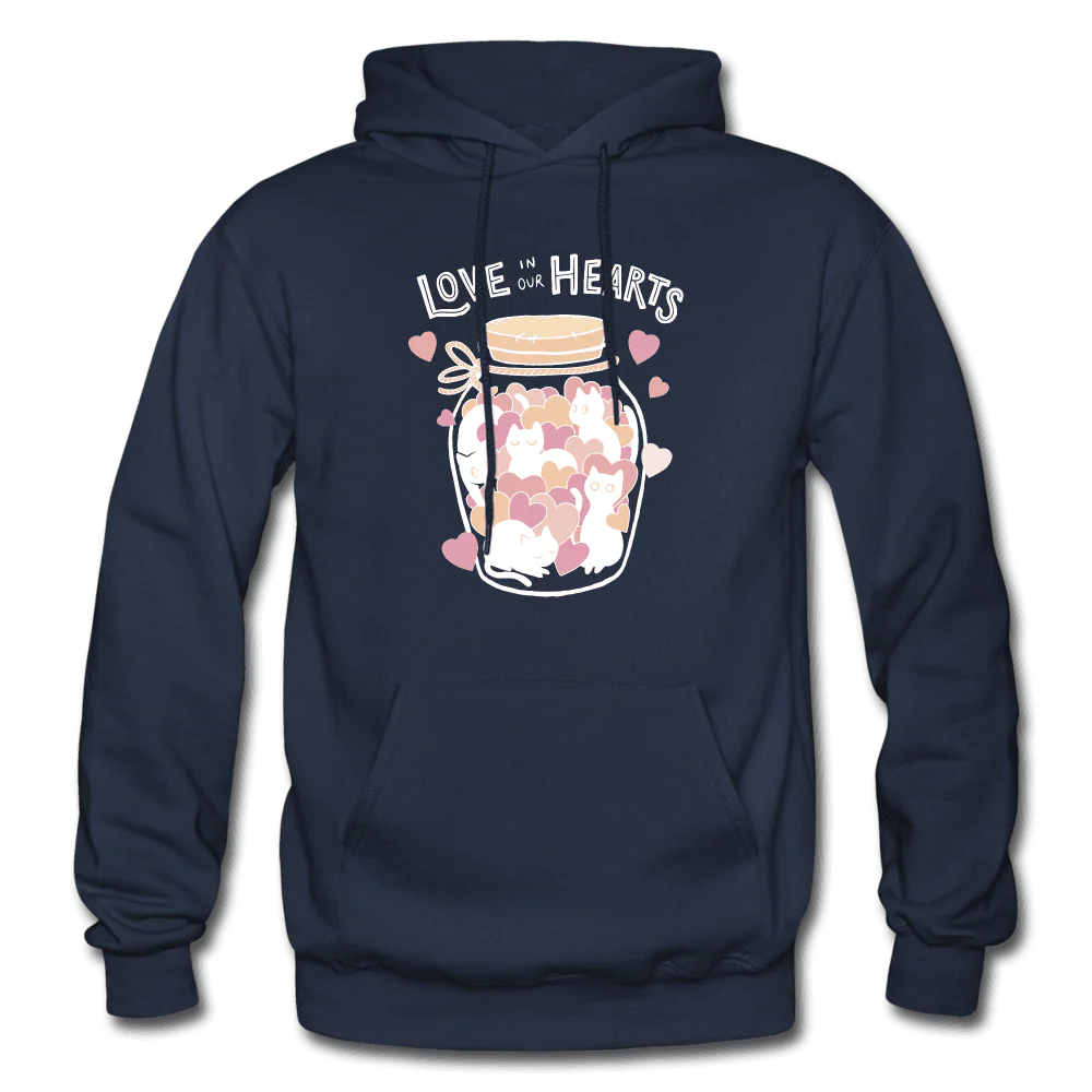 Love in Our Hearts Cute Cat Jar Hoodie - Image 4