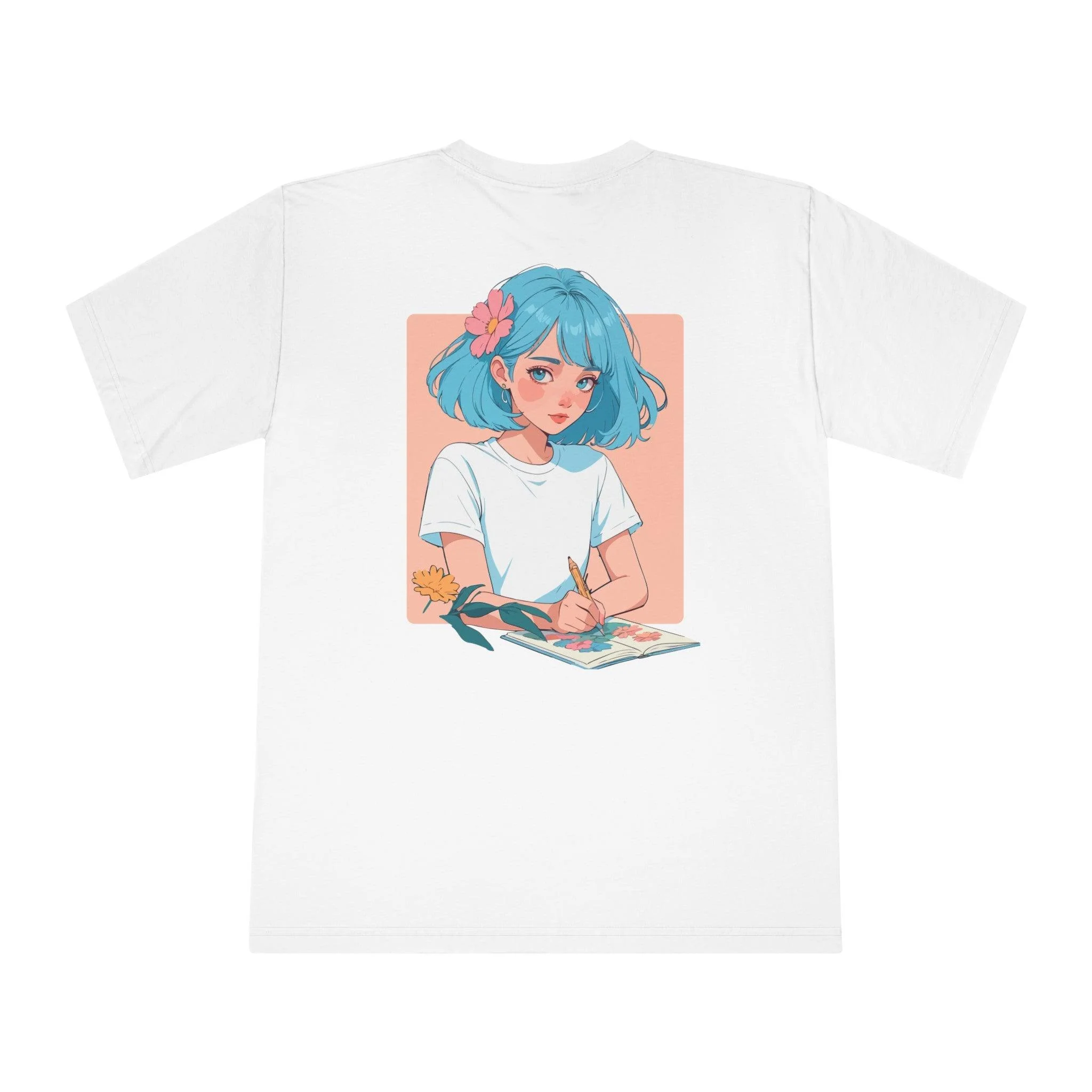 Lovely Anime Girl Sketch is Relaxing Classic Crewneck T-Shirt