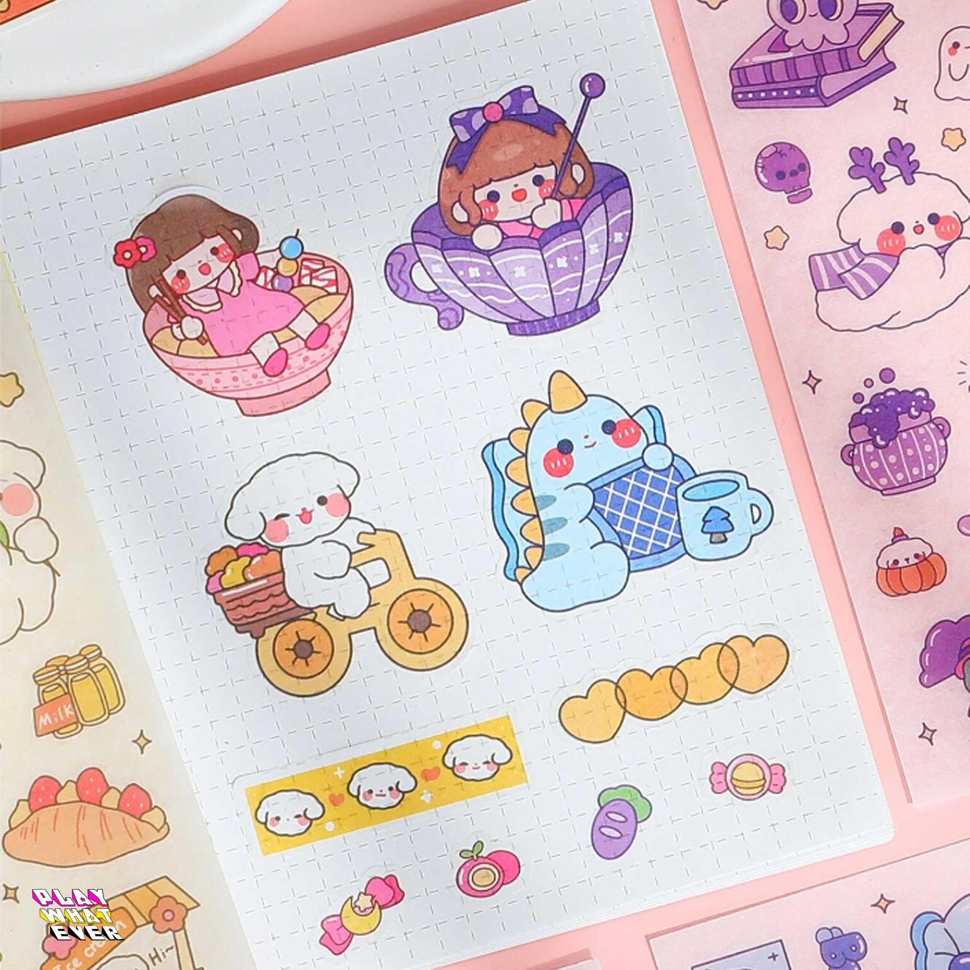 Lovely Holiday Cute Fun Together Washi Sticker Sheets (4PK) - Image 3