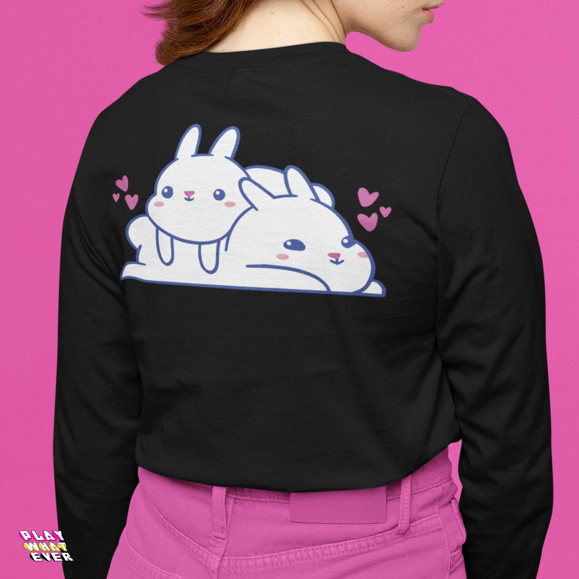 Loving Lazy Bunnies Long Sleeve T-Shirt - Image 3