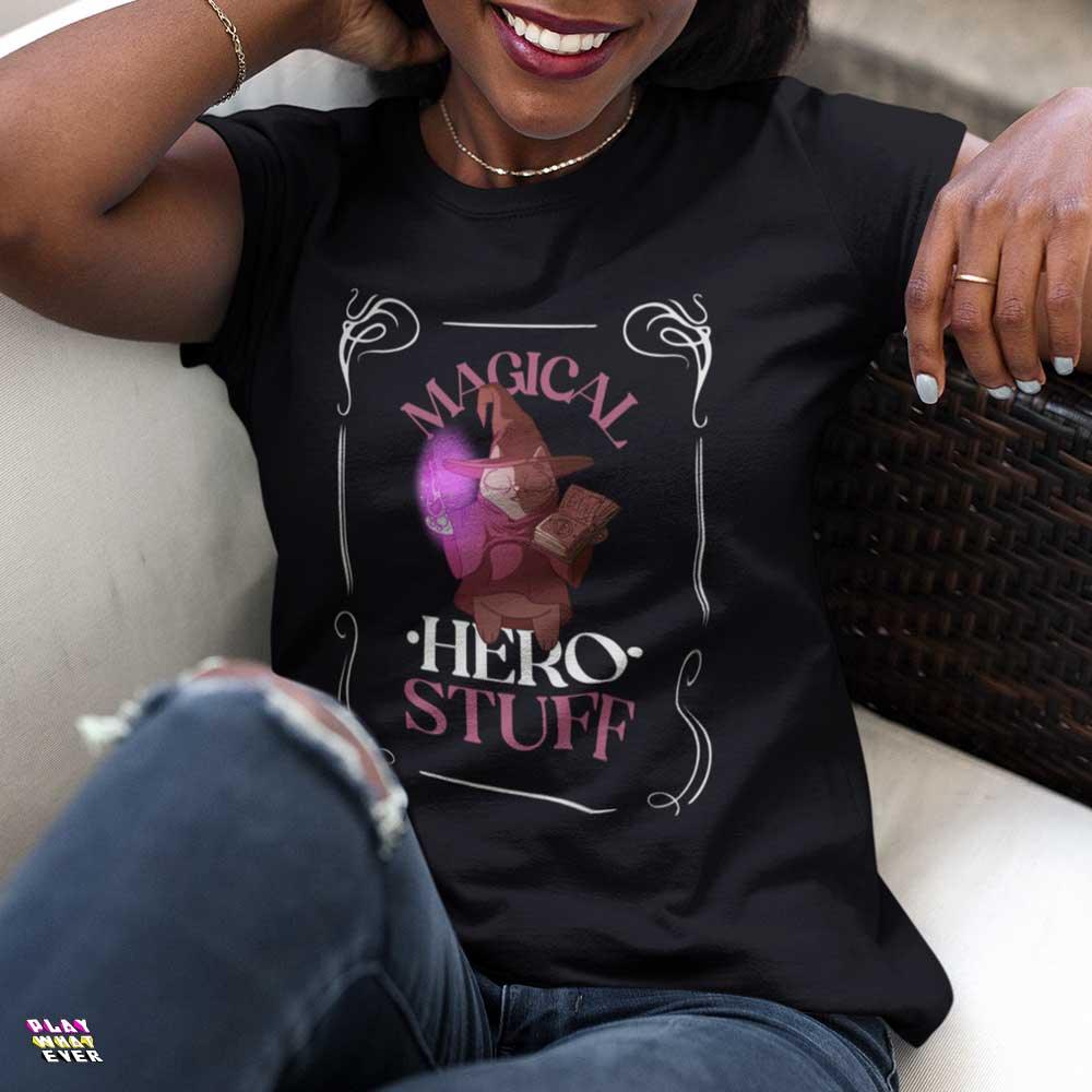 Magical Cat Wizard Gamer Shirt - Image 2