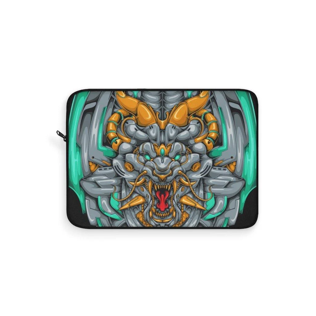 Mecha Dragon Emerald Laptop Sleeve - Image 4