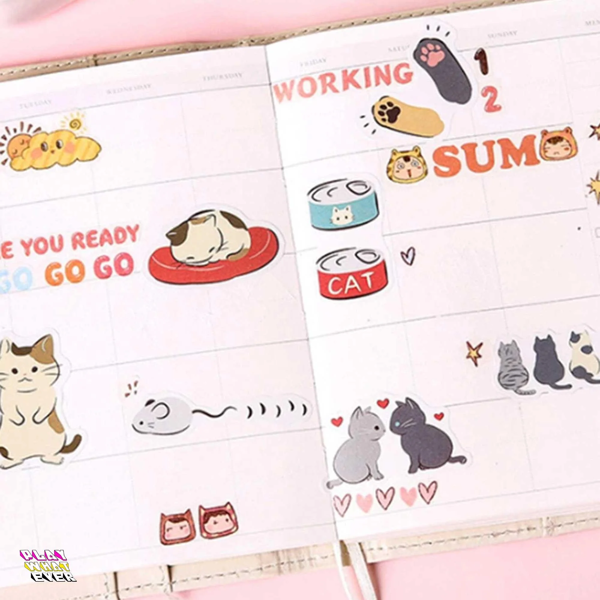 Meow Cute Cat Assorted Stickers - Image 2