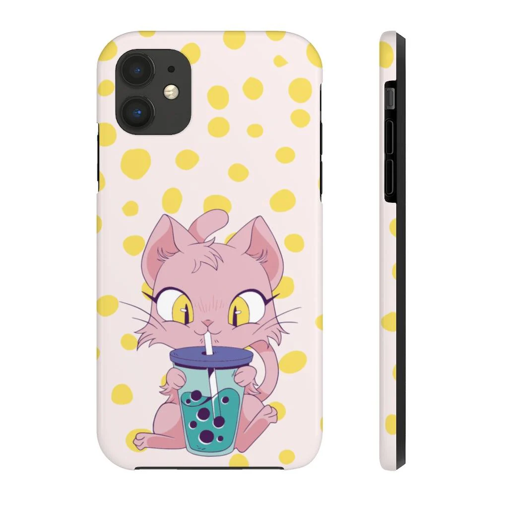 Meow Time for Boba! Tough Phone Case - Image 10