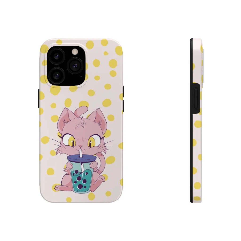 Meow Time for Boba! Tough Phone Case - Image 7