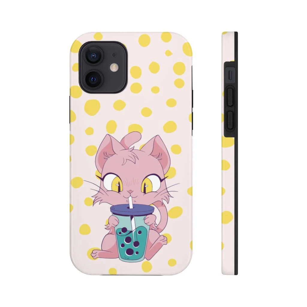 Meow Time for Boba! Tough Phone Case - Image 8